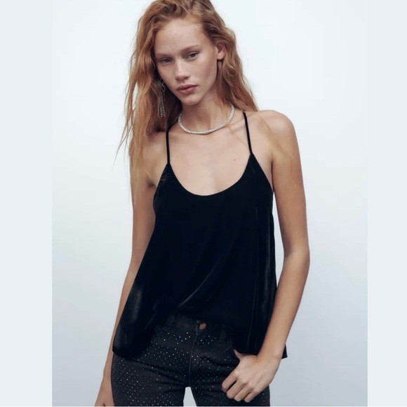 Velvet Effect Loose Tank Top | Zara - Picture 3 of 5